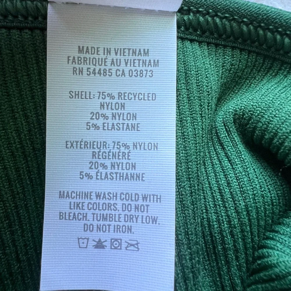 Aerie Real Good Ribbed Seamless Strappy Back Bralette Forest Green 069-2693-3278